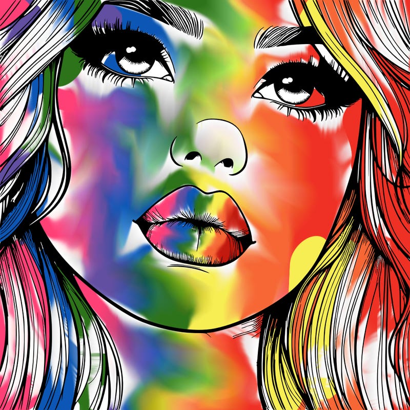 really realistic girl with lips