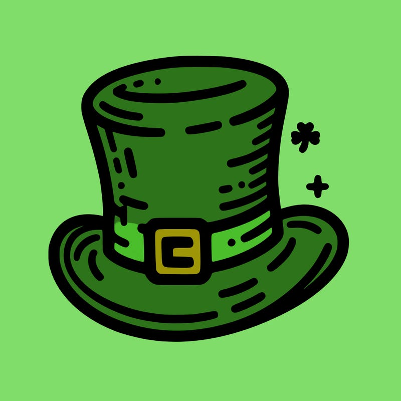 st patrick hat with thin lines