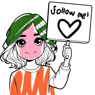 realistic girl holding up a sign