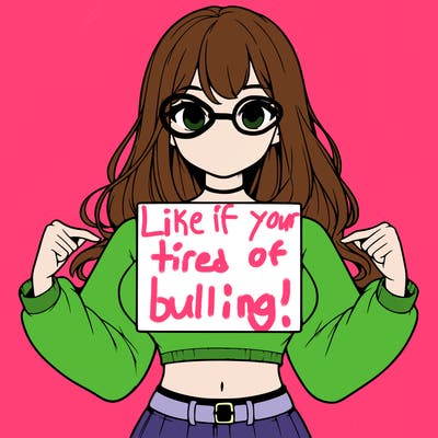 girl holding a blank sign in a long sleeve crop top