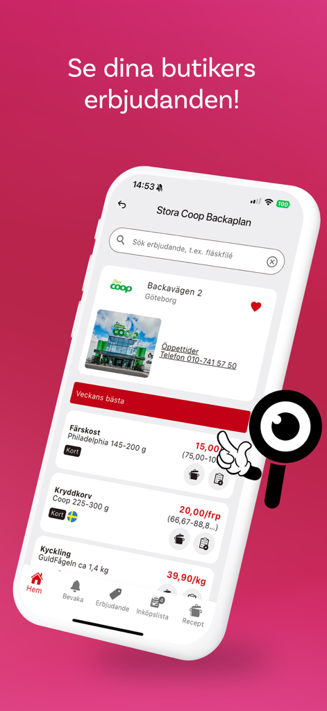 Matpriskollen-Extrapris&Recept - Food & Drink App | MWM