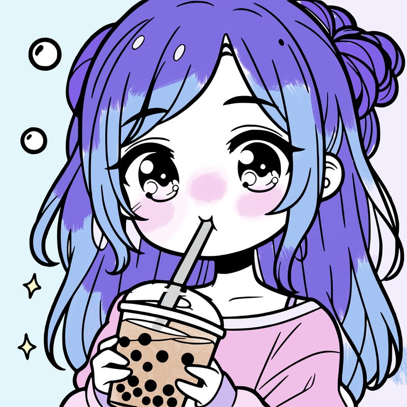 a girl who is drinking boba