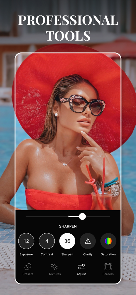 Edith: Presets for Lightroom - Professional photo adjustment tools interface in the Edith app