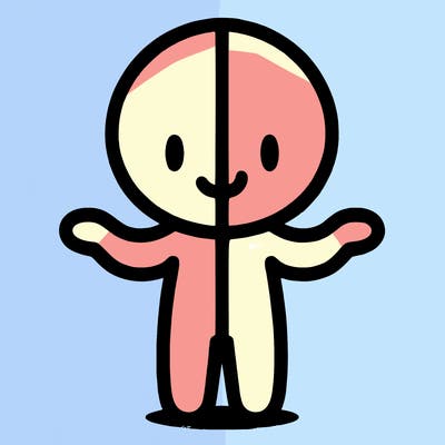 person split on half