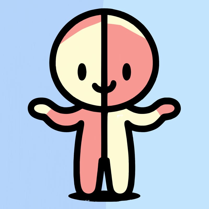 person split on half