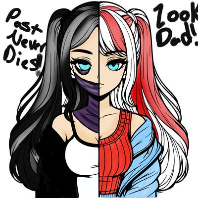 realistic girl split