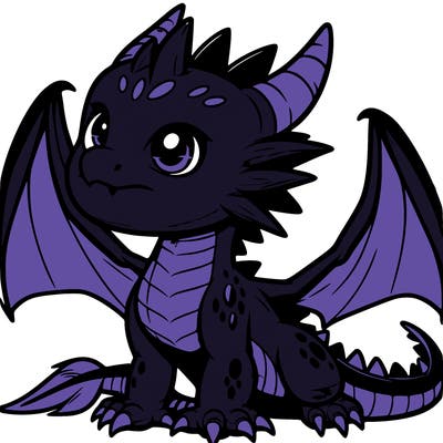 fierce baby night dragon