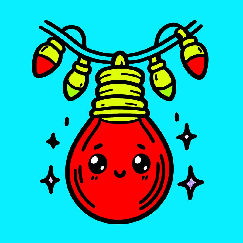 small bulb of a garland