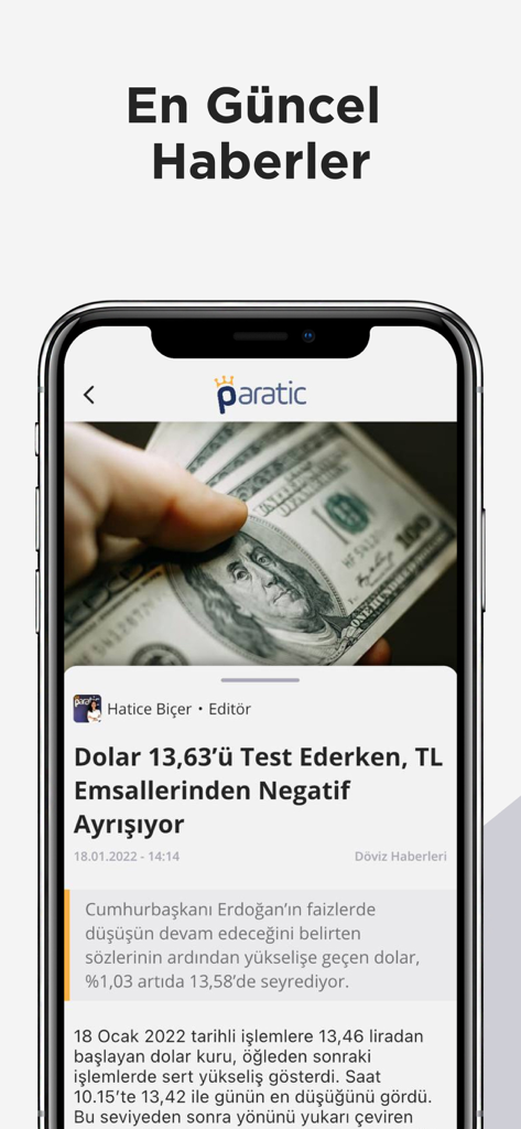 Paratic Haber: Ekonomi, Finans - 最新のトルコ金融・通貨ニュースを表示するParatic Haberモバイルアプリ。