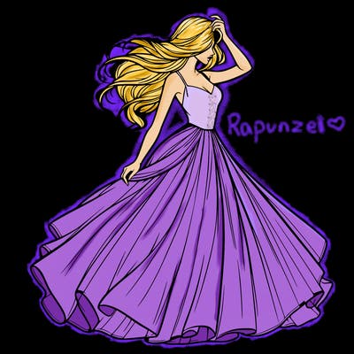 realistic woman with dress flowing in the wind