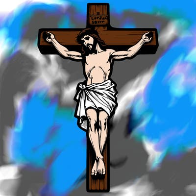 realistic jesus on the cross