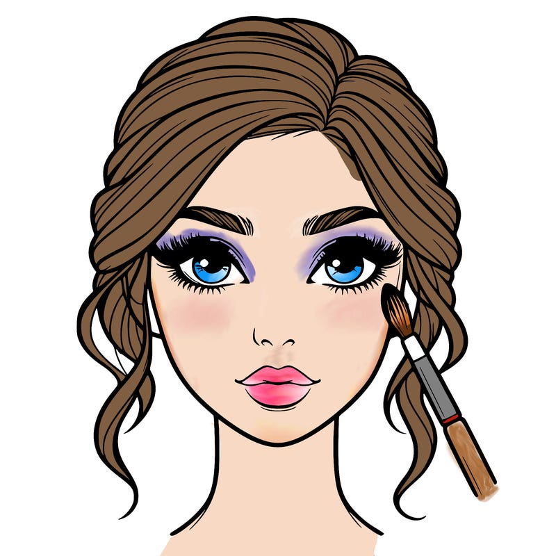 realistic person with makeup