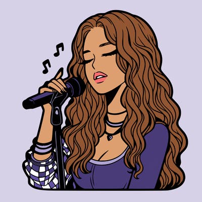 realistic female singer
