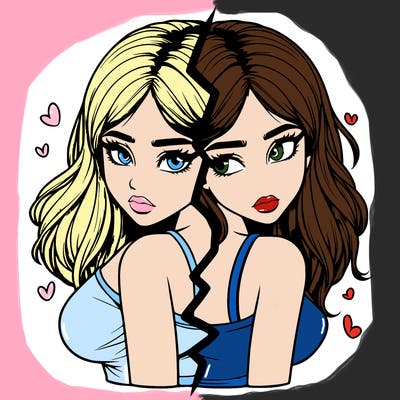 realistic girl split