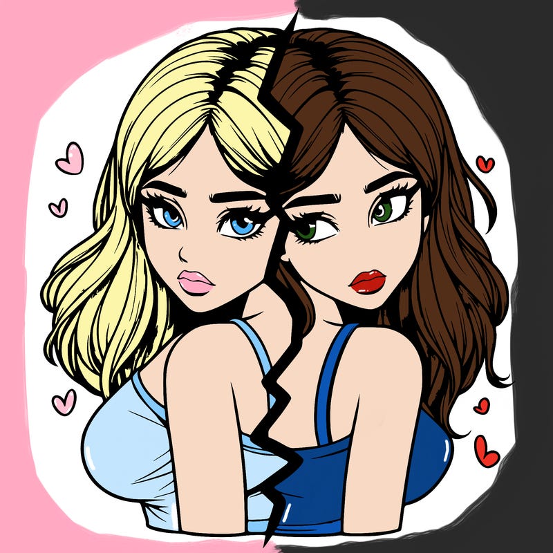 realistic girl split