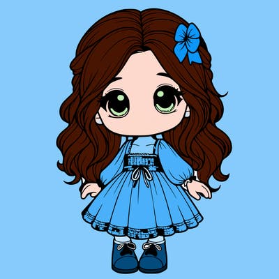 realistic little girl person