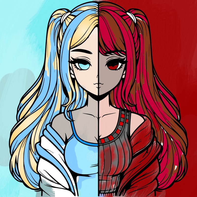 realistic girl split