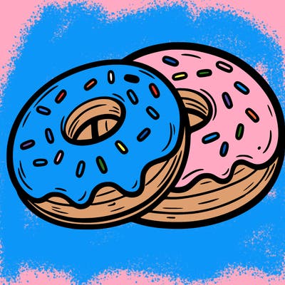 a piece of food doughnuts