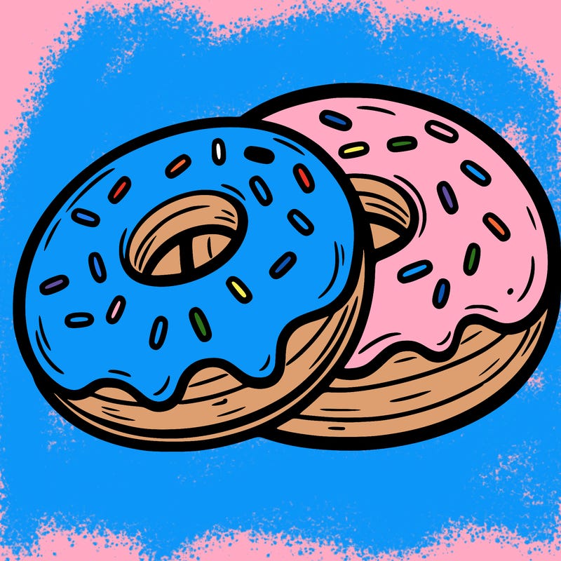 a piece of food doughnuts