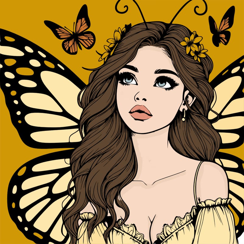 butterfly fairy realistic girl