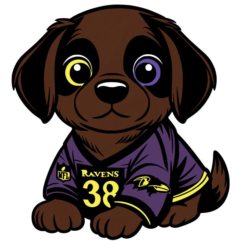 dog in a ravens jersey