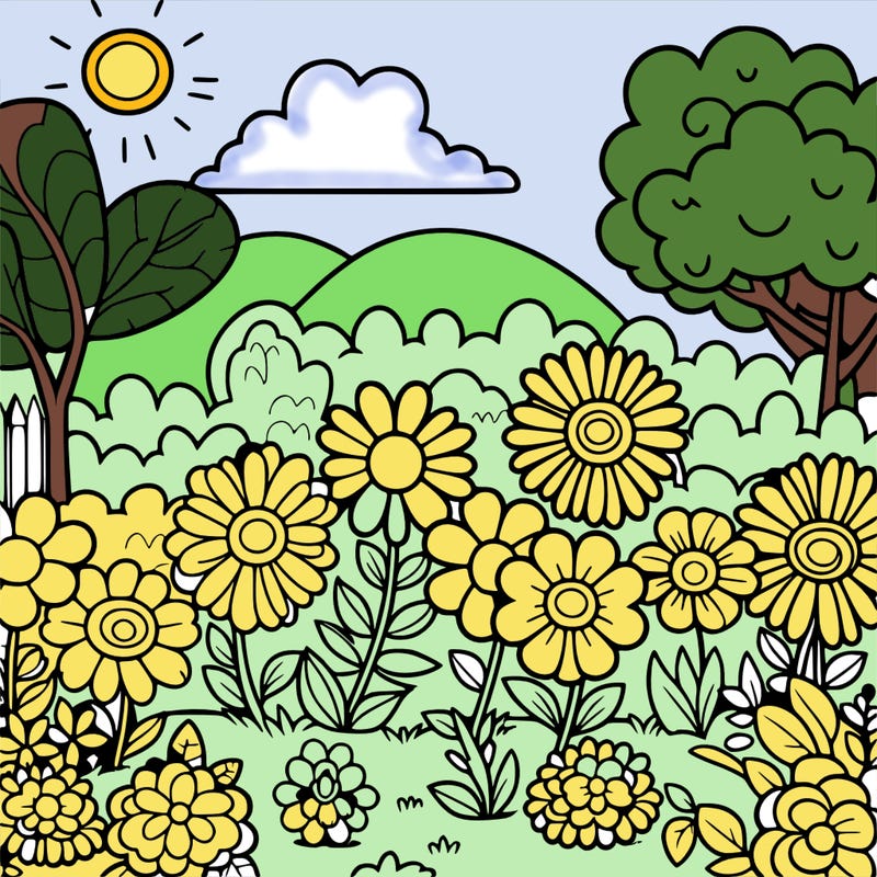 pretty flower garden