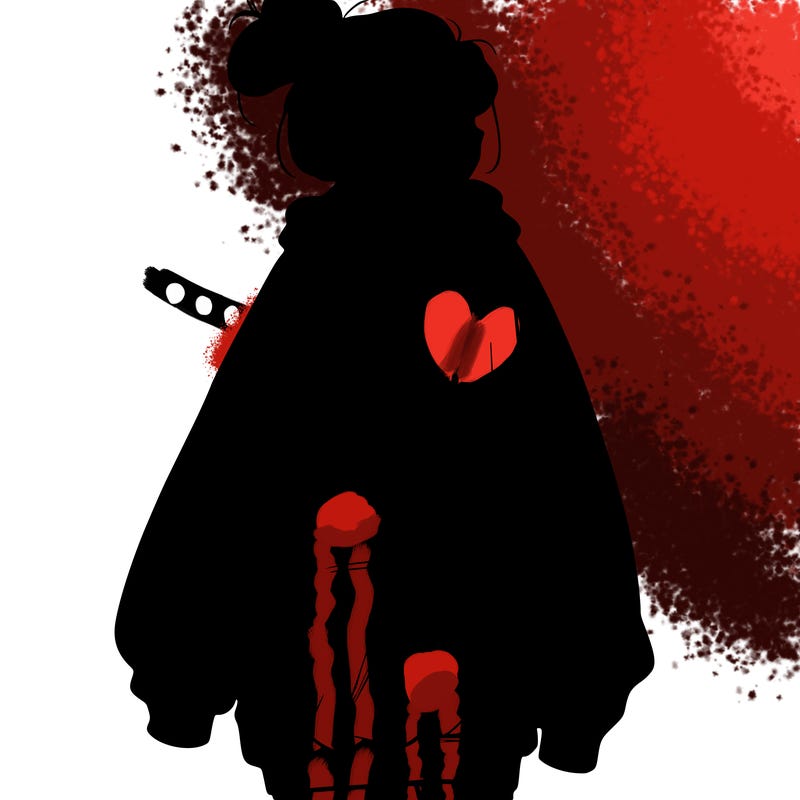 realistic girl with a oversized sweatshirt on and a bun