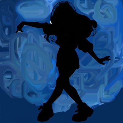 realistic girl danceing