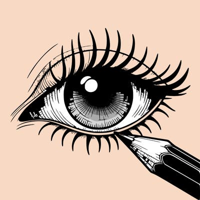 eye drawing pencil