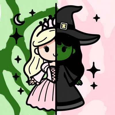 split princess and witch
