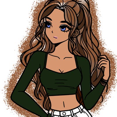 girl in crop top