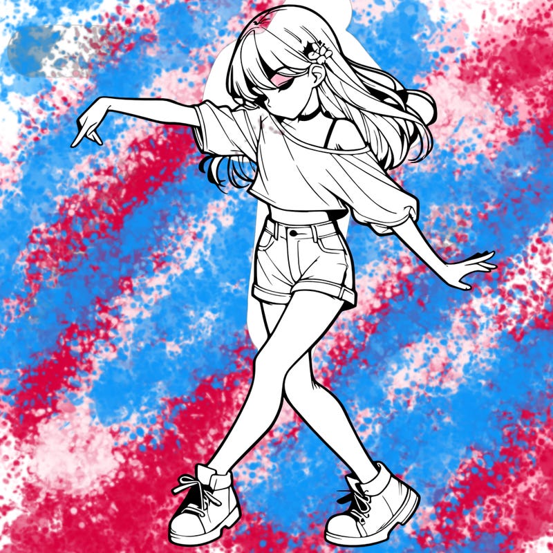 realistic girl danceing