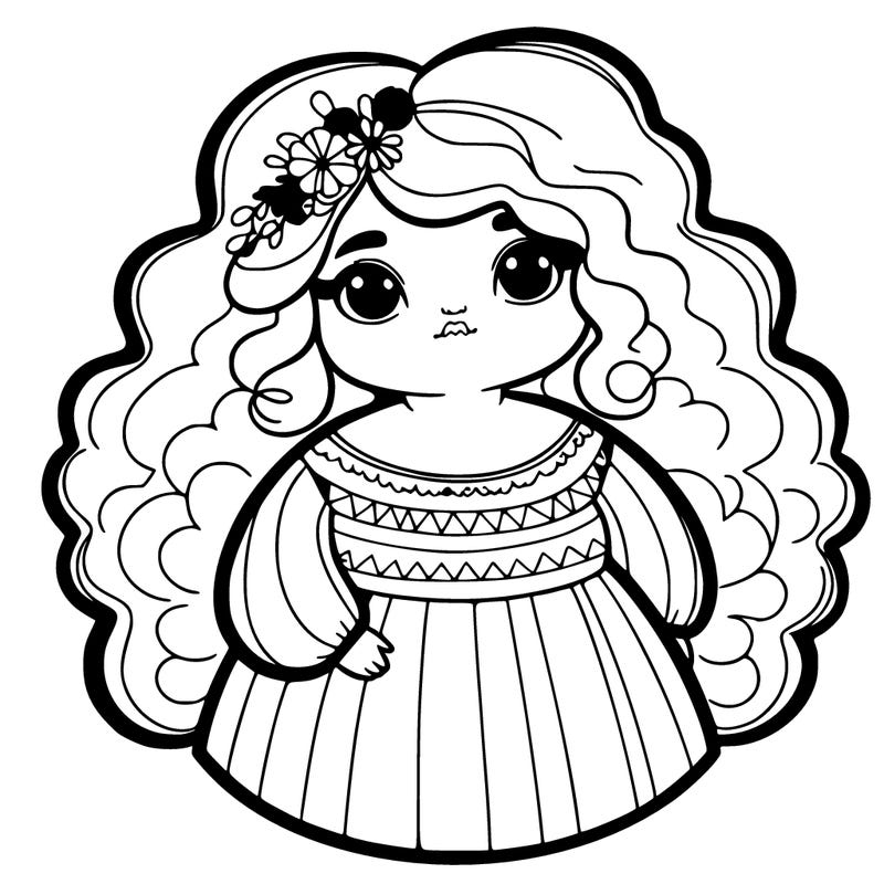 a plus size girl with big hair and big eyes