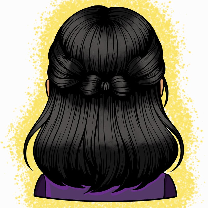 realistic girl  hairstyle