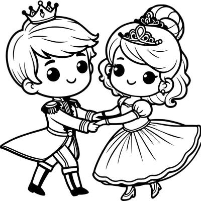a prince and a queen dancing together