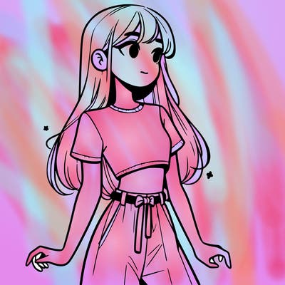 girl in a cute crop top