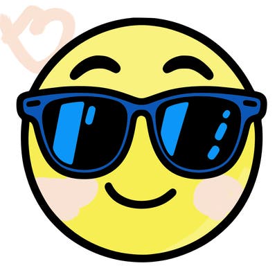 emoji with sunglasses