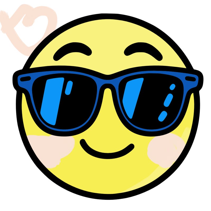 emoji with sunglasses