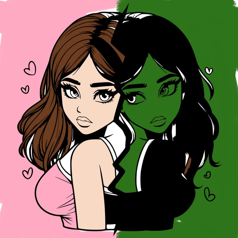 realistic girl split