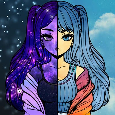 realistic girl split