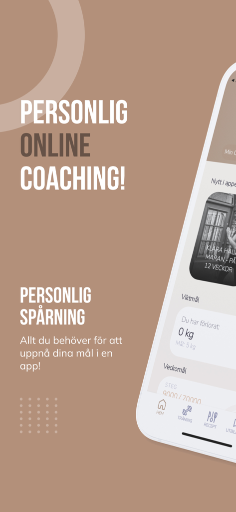 KP COACHING - KP COACHING mobile app interface showcasing personal online coaching and progress tracking features