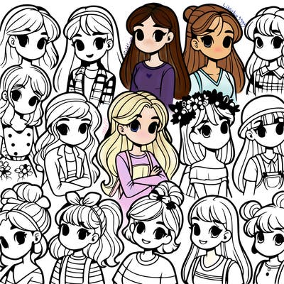 many different girls