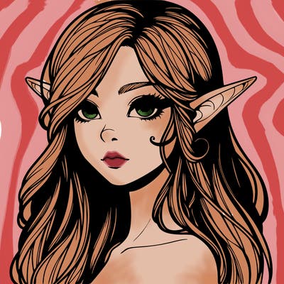 elf girl realistic dark fantasy