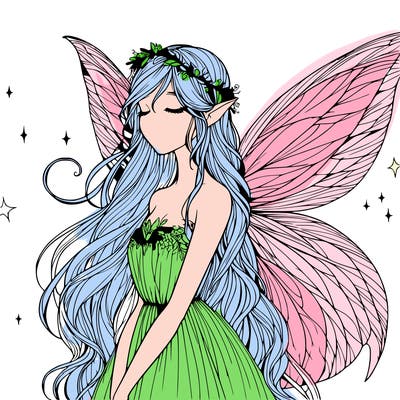 ethereal realistic fairy girl