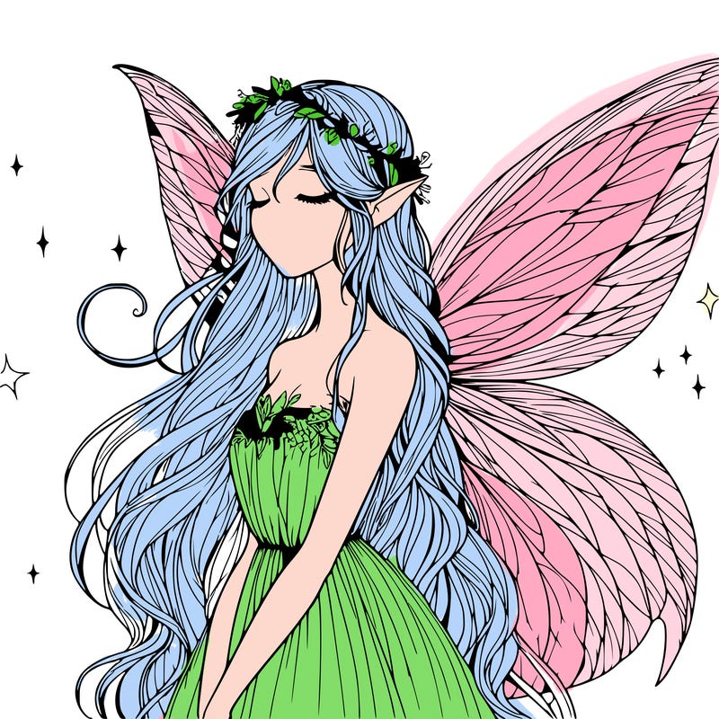 ethereal realistic fairy girl