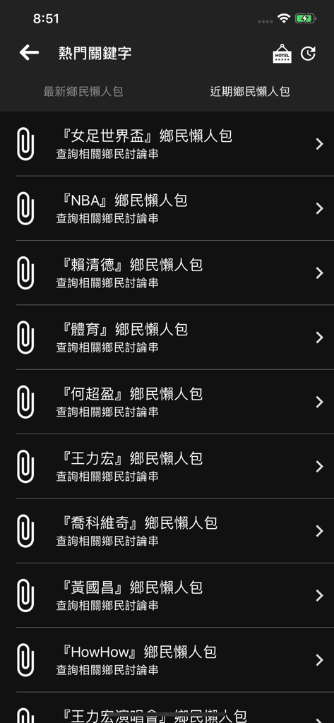 PTT鄉民懶人包 - Eine Liste der Zusammenfassungen angesagter Diskussionen in der PTT Netizen's Digest App