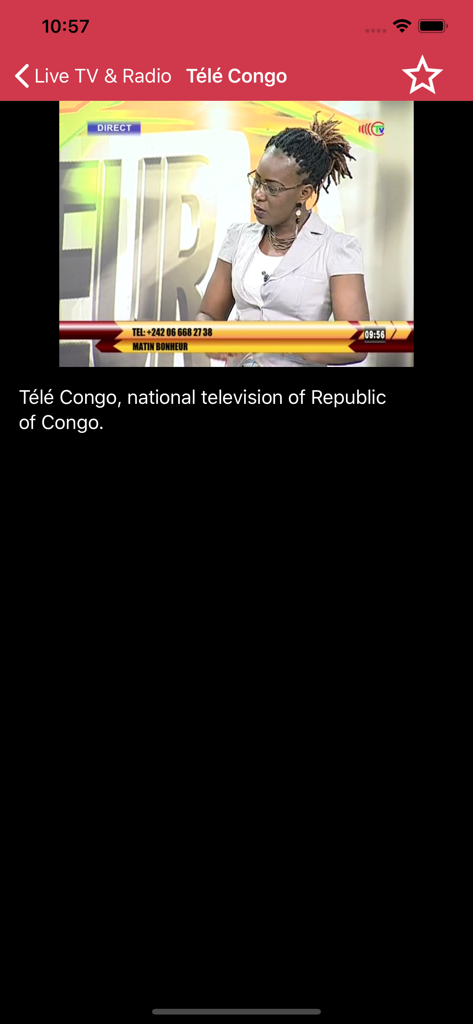 Télé Congo - Live TV broadcast on the Tele Congo mobile app