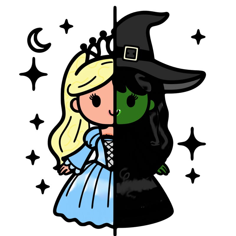 split princess and witch
