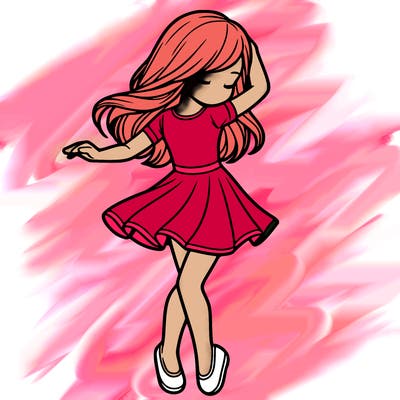 girl dancing  realistic