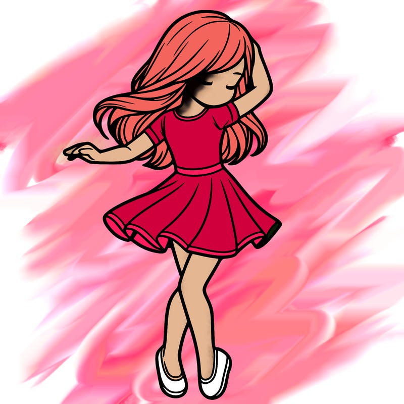 girl dancing  realistic